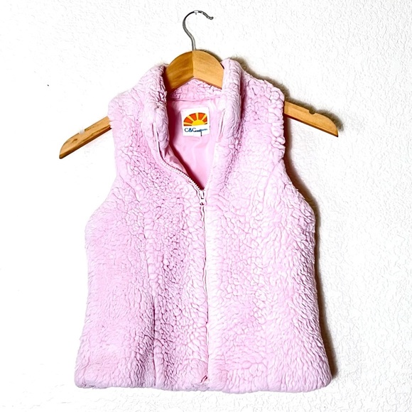 C&C California | Faux fur fluffy pink vest size 12 - Picture 1 of 10